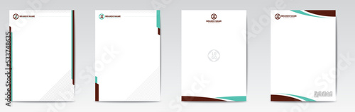 Set of Modern Business Letterhead Design Template, Abstract Design, Corporate Business - Letterhead Template, Multipurpose, elegant concept - Vector EPS file