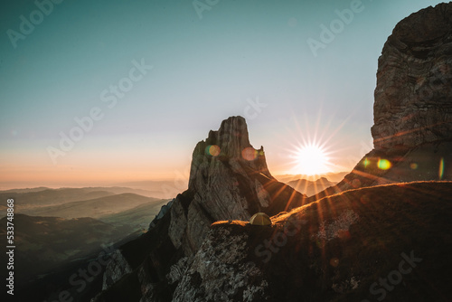Altenalptürm, Alpstein morgens