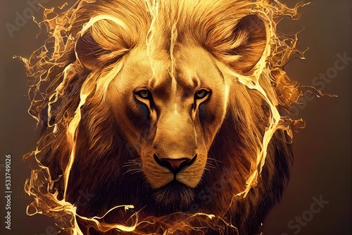 Fiery lion