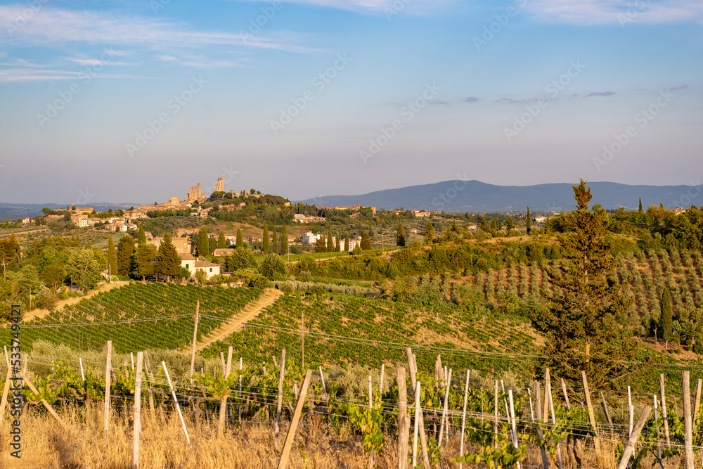 San Gimignano ist eine italienische Hügelstadt in der Toskana, südwestlich von Florenz