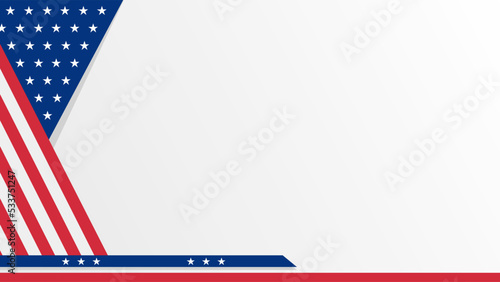 blank white background with american flag elements