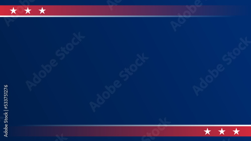 dark blue gradient background with stars and stripes. american flag background. american background template