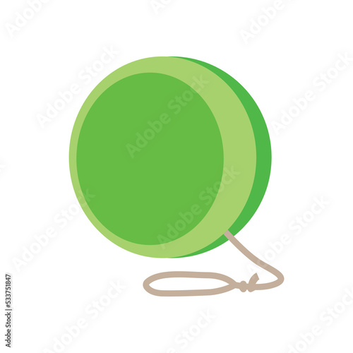 round yo-yo green vector illustration