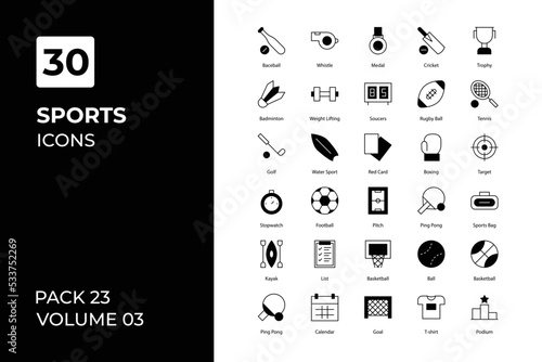 Sports icons collection. Set vector line with elements for mobile concepts and web apps. Collection modern icons.