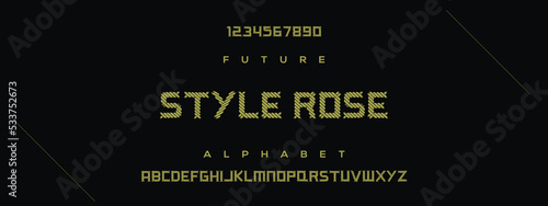 STYLE ROSE  Elegant alphabet letters font and number. Classic Lettering Minimal Fashion Designs. Typography modern serif fonts decorative vintage design concept. vector illustration