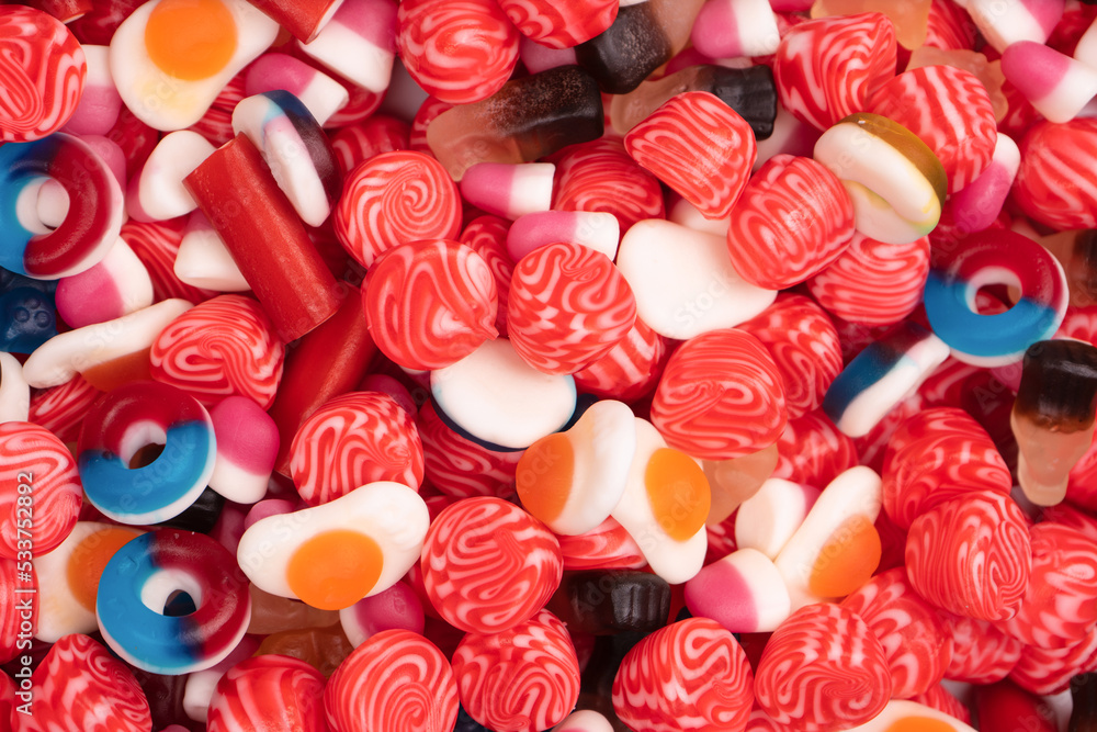 Tasty mix of jelly colorful candies. Tasty mix of jelly colorful candies.