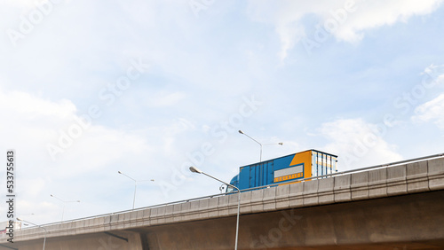 Trucks on bridges available for logistical activities.