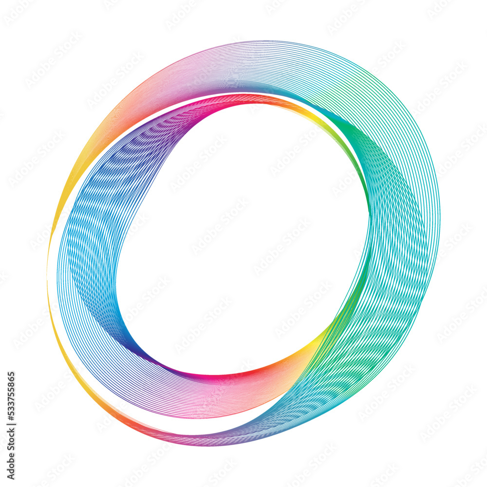 Abstract rainbow circle wave frame background. Vector illustration. Abstract rainbow circle wave frame background. Vector illustration.