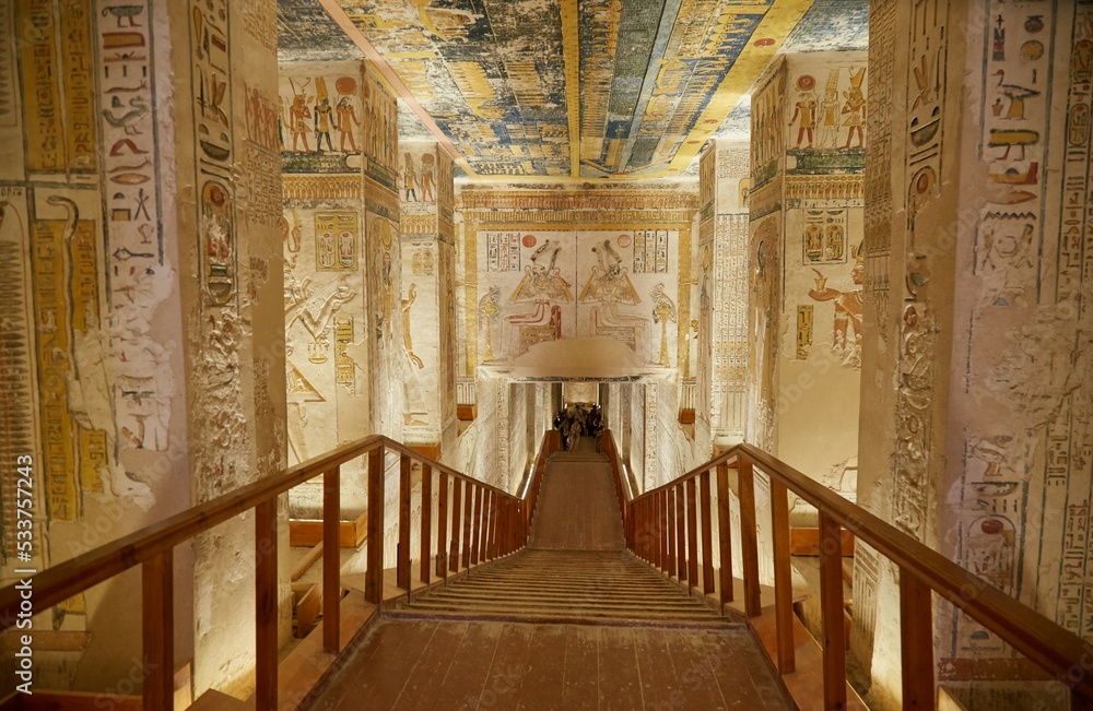 The Colorful Tomb of Ramesses VI in Luxor - obrazy, fototapety, plakaty 