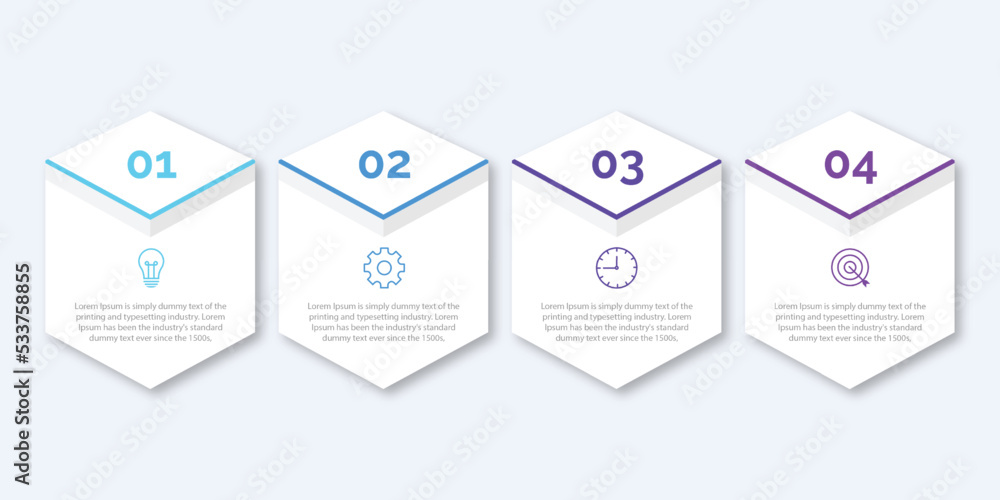Business Infographic design template Vector with icons and 4 four ...