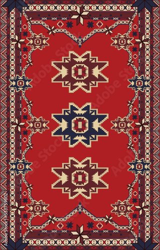 part of the old Persian red carpet texture Abstract ornaments, carpets,