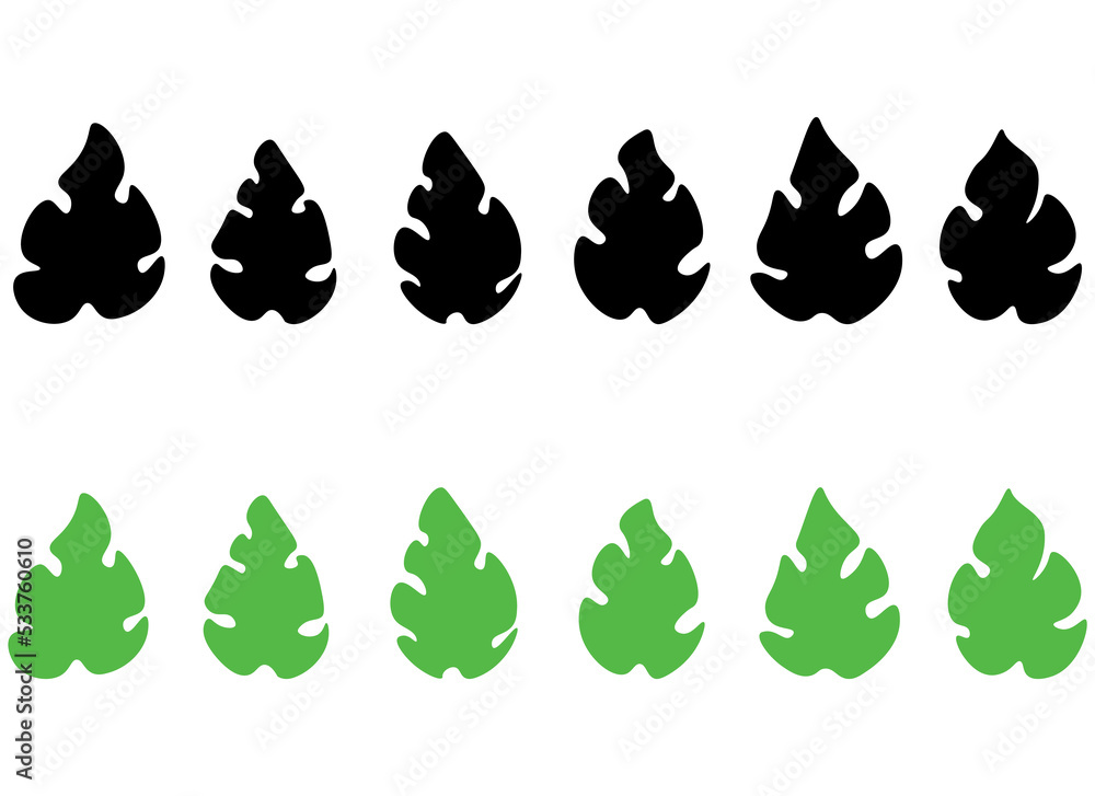monstera leaf vector design illustration isolated on white background monstera leaf vector design illustration isolated on white background