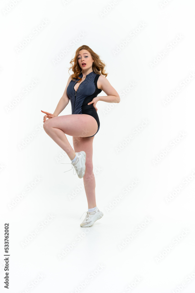 model size posing bodysuit on white background model size posing bodysuit on white background