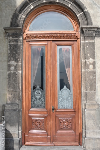 Tall Wood and Glass Castle Patio Doors, Chapultepec, Mexico City photo