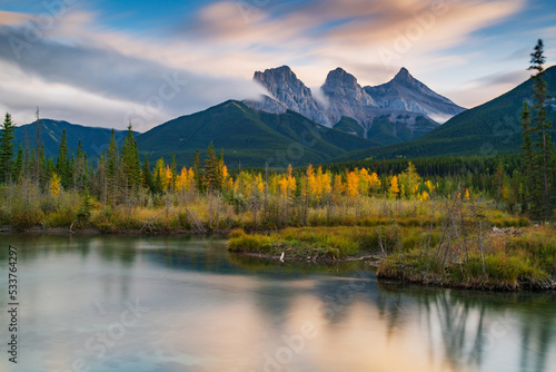 The Three Sisters are a trio of peaks near Canmore, Alberta, Canada. They are known individually as Big Sister, Middle Sister and Little Sister.