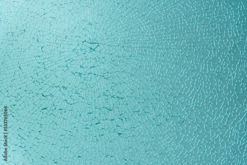 Aquamarine colored broken glass sheet
Great texture of a shattered glass
Aquamarine colored broken glass sheet
Great texture of a shattered glass