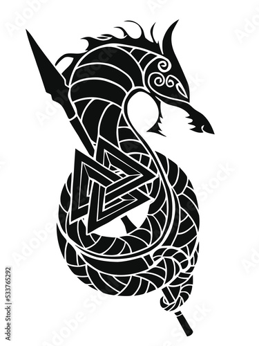 Emblem of the brave Viking warriors vector