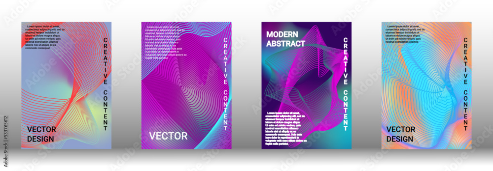 Creative backgrounds from abstract lines to create a fashionable abstract cover.