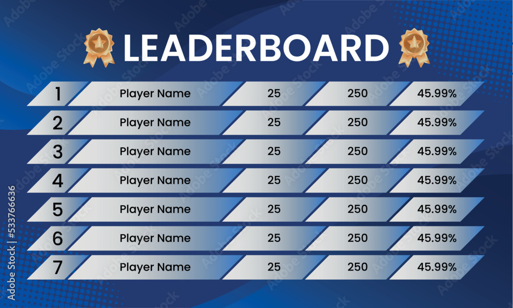 Obraz premium leaderboard, game leaderboard abstract vector