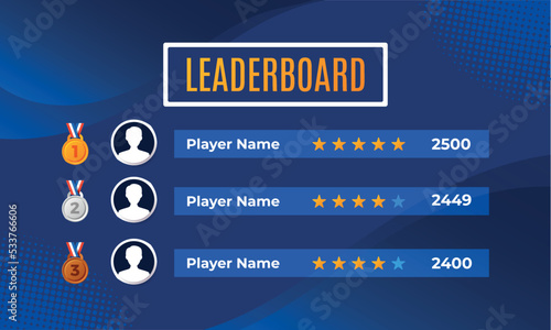 Leaderboard Vector Art, Abstract Leaderboard Game Vector