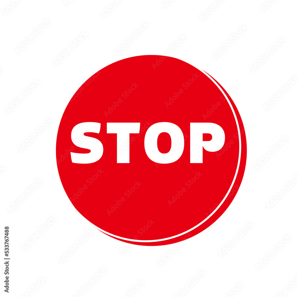 Vector Stop Sign Icon. Stop Banner. Traffic sign stop set. Prohibition sign. Vector illustration. on white Background. Stop sign, stop icon. Vector Stop illustration. Red Warning Symbol



