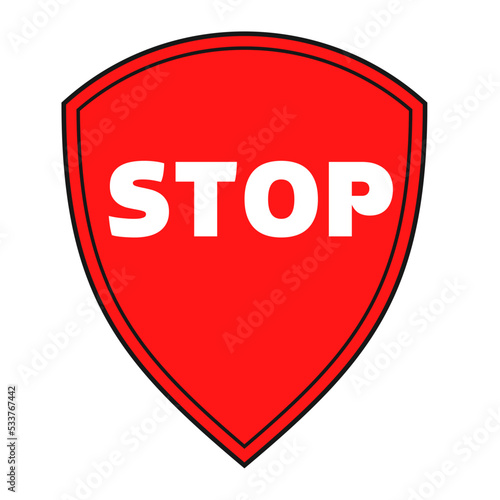 Vector Stop Sign Icon. Stop Banner. Traffic sign stop set. Prohibition sign. Vector illustration. on white Background. Stop sign, stop icon. Vector Stop illustration. Red Warning Symbol