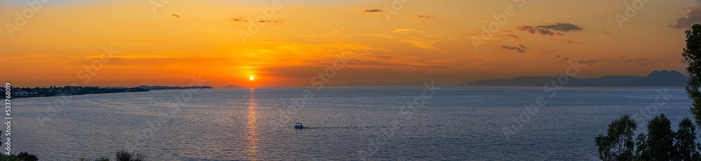 Sunset at Corinthian Gulf, Greece