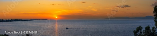 Sunset at Corinthian Gulf, Greece