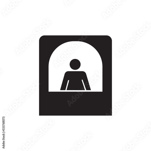 ticket counter icon logo vector design template