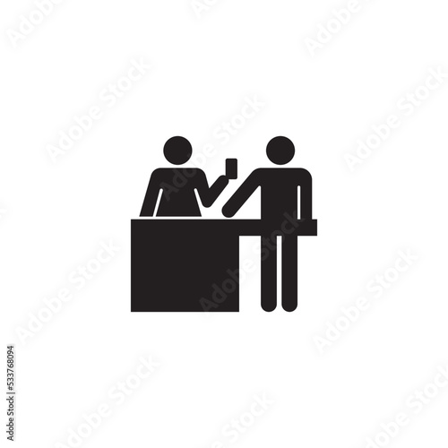 ticket counter icon logo vector design template