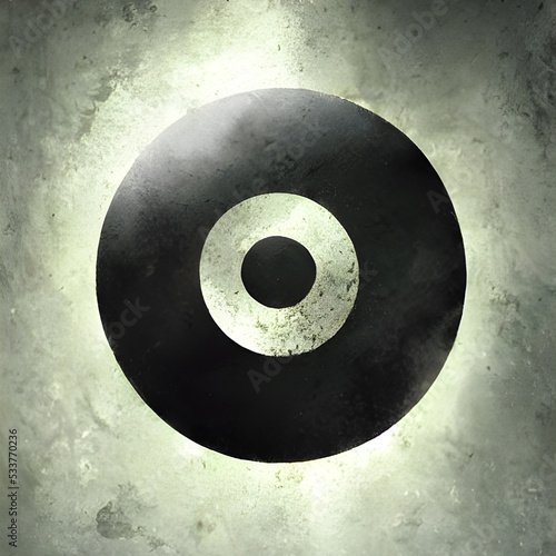 Simbolo circular em fundo grunge