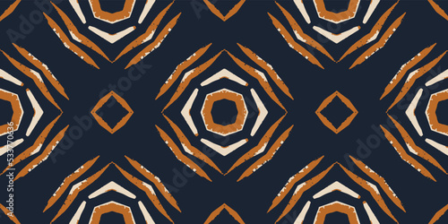 Ethnic Vector Floral Tile. Beige Abstract Wallpaper. Indigo Graphic Artwork. Indigo Tapestry Hand drawn. Pillowcase Geometric Hippie. Aztec Mosaic. Carpet Trendy Bohemian.