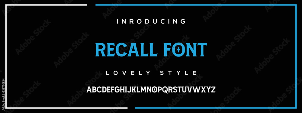 RECALL FONT Minimal urban font. Typography with dot regular and number ...