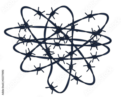Barbed wire coil