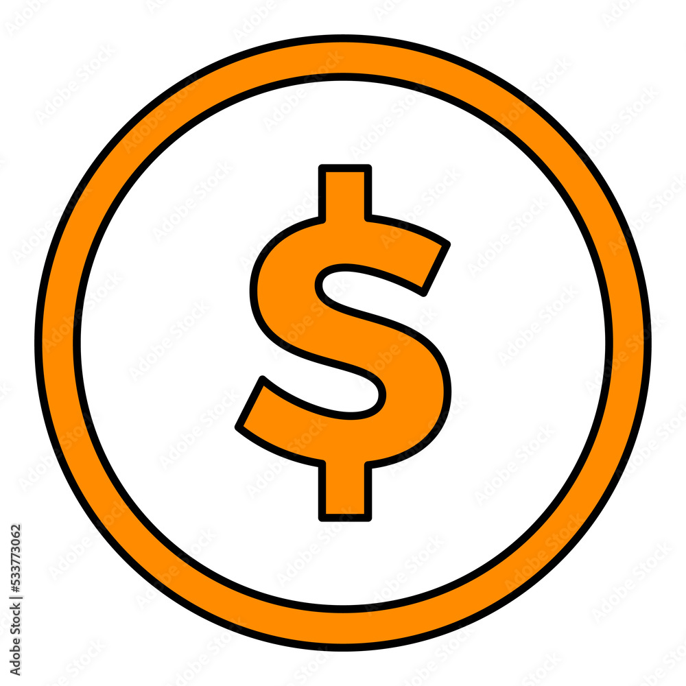 Obraz premium dollar coin icon