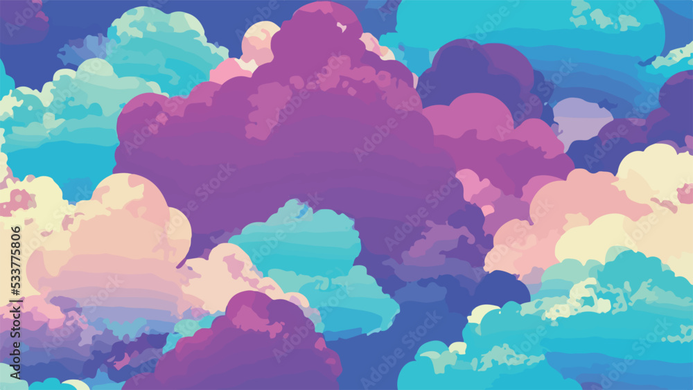 Abstract blurred gradient. Colorful clouds wallpaper 