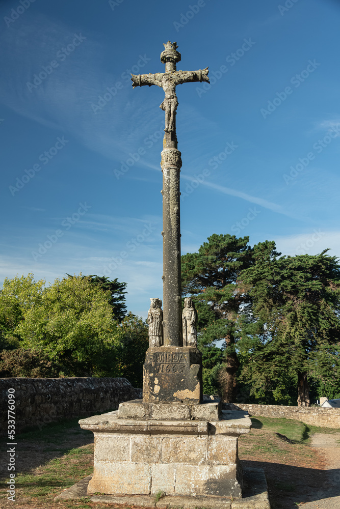 Stone Cross at Chapelle Notre-Dame, Penvénan, France