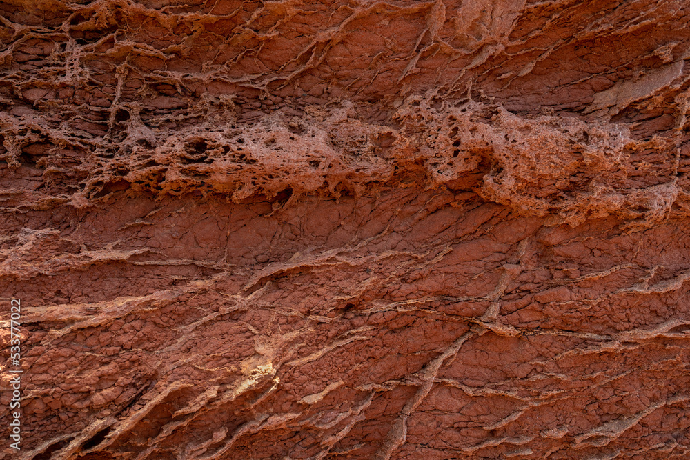Fototapeta premium Geological sediments. Natural stone background.