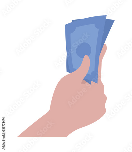 hand with money bills
