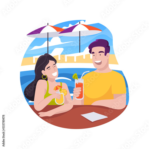 Swimming pool bar isolated cartoon vector illustration.