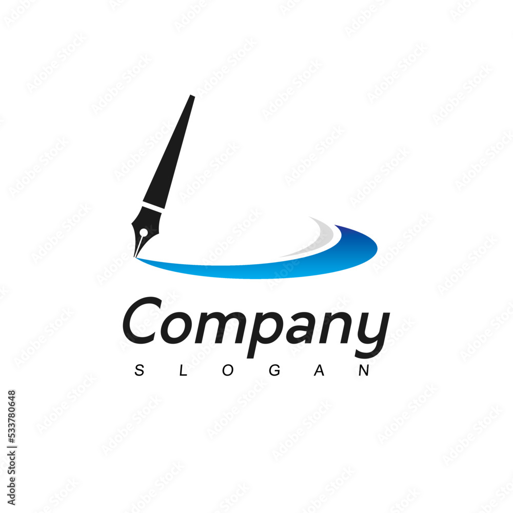 Pen Logo, Business, Education, And Law firm Company Symbol Pen Logo, Business, Education, And Law firm Company Symbol