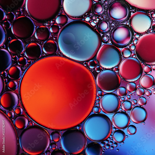 colorful circles with water and oil  multi colored background