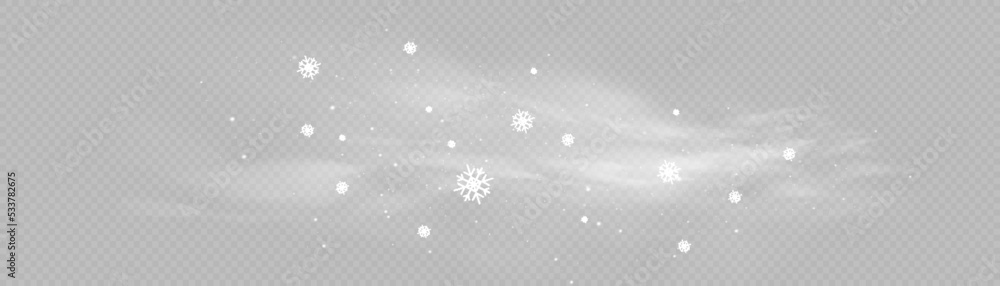 Cold wind with snow blow, winter weather with white smoke flying snowflakes. Christmas effect of a cold blizzard. Freezing breath curve trails. Flow snowy smoky stream, icy vapor. Vector illustration Cold wind with snow blow, winter weather with white smoke flying snowflakes. Christmas effect of a cold blizzard. Freezing breath curve trails. Flow snowy smoky stream, icy vapor. Vector illustration