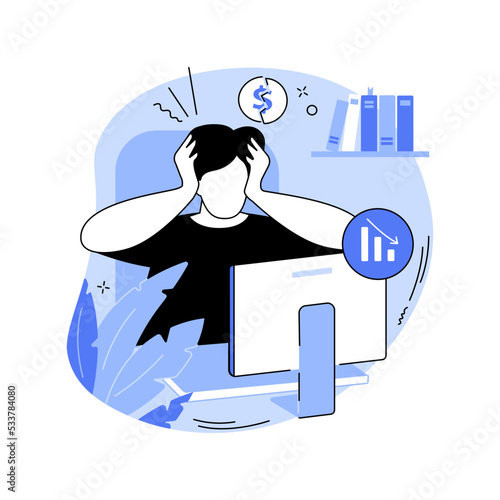 Big loss isolated cartoon vector illustrations.