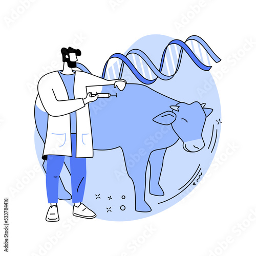 Cattle hormones isolated cartoon vector illustrations.