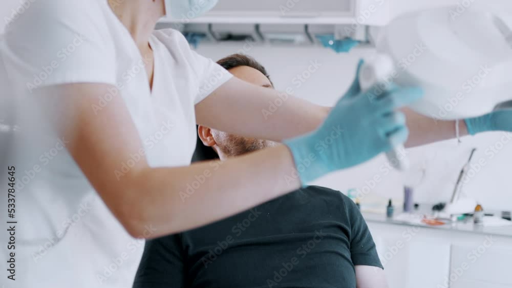 Dantist treats teeth Dantist treats teeth