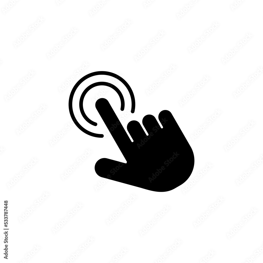 Hand click icon vector for web and mobile app. pointer sign and symbol. hand cursor icon Hand click icon vector for web and mobile app. pointer sign and symbol. hand cursor icon