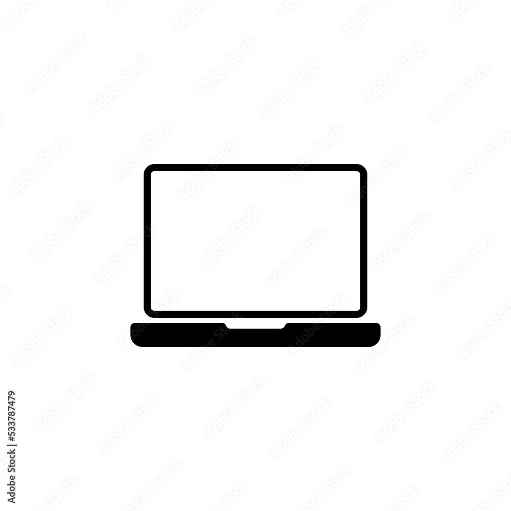 Laptop icon vector for web and mobile app. computer sign and symbol