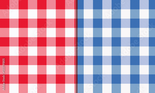 seamless red and blue Tartan plaid pattern