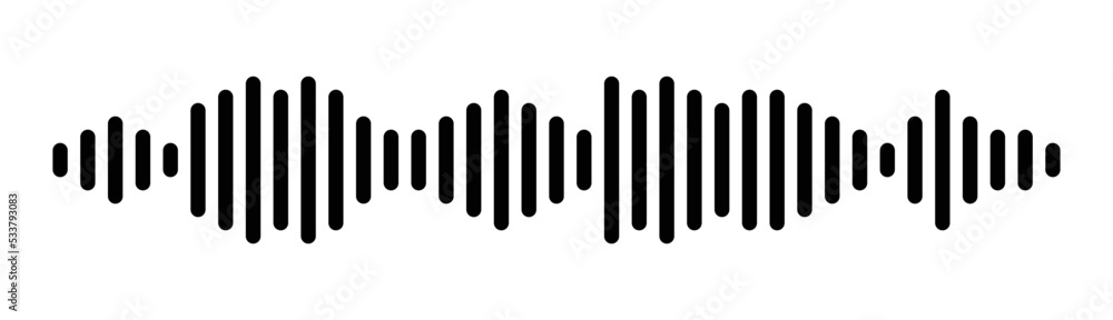 Voice message icon. Sound wave symbol. Vector illustration. Voice message icon. Sound wave symbol. Vector illustration.